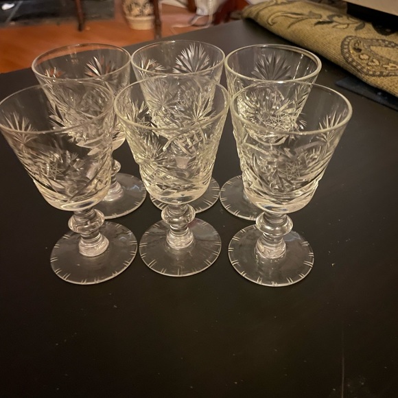 Beautiful Crystal Sherry Glasses - Picture 1 of 5